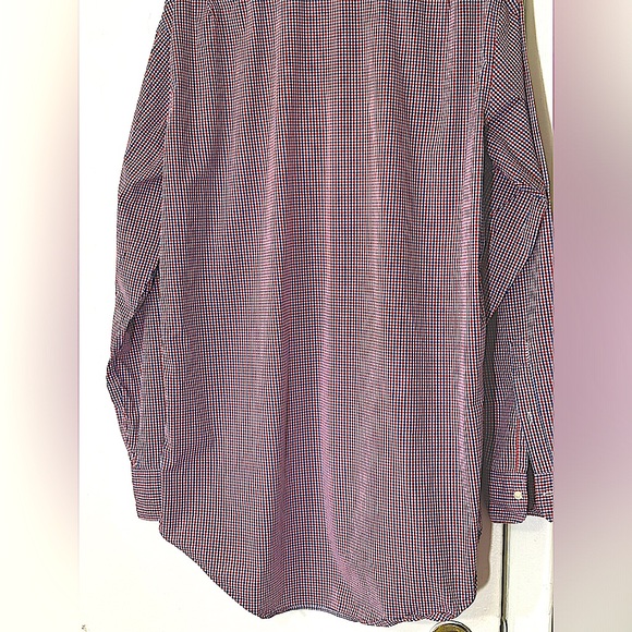 Sid Mashburn Blue/ Red Check Shirt. Wing Collar, 100% Cotton Men’s XL Slim Fit - Picture 9 of 13